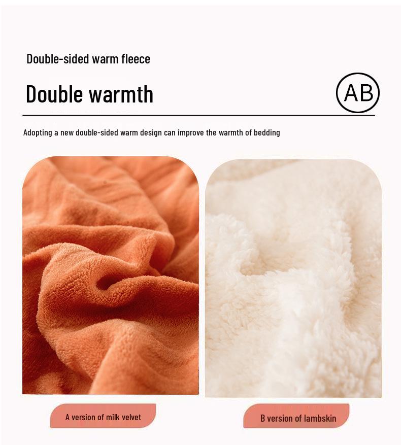 Thickened Lambswool Cotton Quilt - Warm, Double-Sided for Single Dormitory, Ideal for Winter, Spring, and Autumn