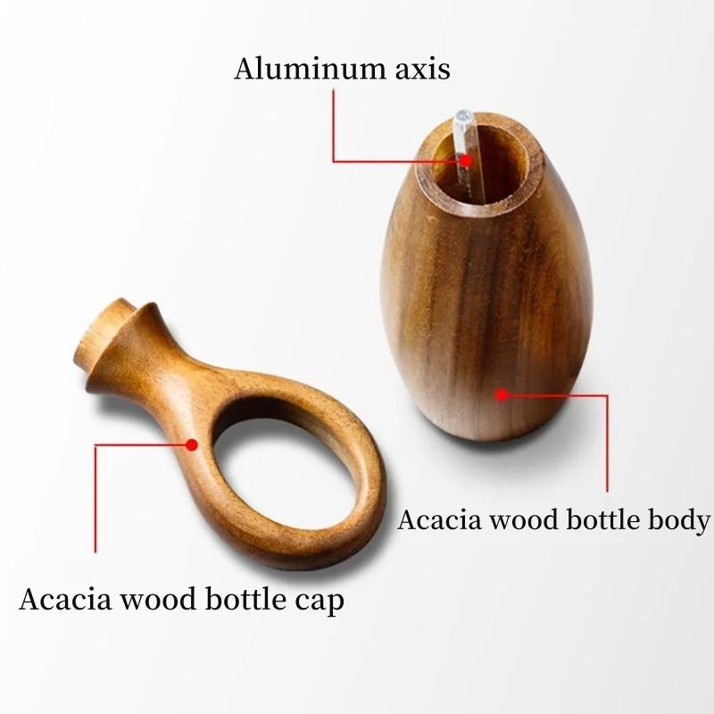 New Acacia Wood Pepper Grinder Nordic Western Restaurant Spice Shaker Solid Wood Sea Salt Grinder Bottle Pepper Mills Seasoning Jar
