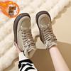 CRLAYDK Fashion Women's Winter Sneakers Fur Lined PU Leather Platform Shoes Walking Casual Ankle Botas Sports High Top Tennis