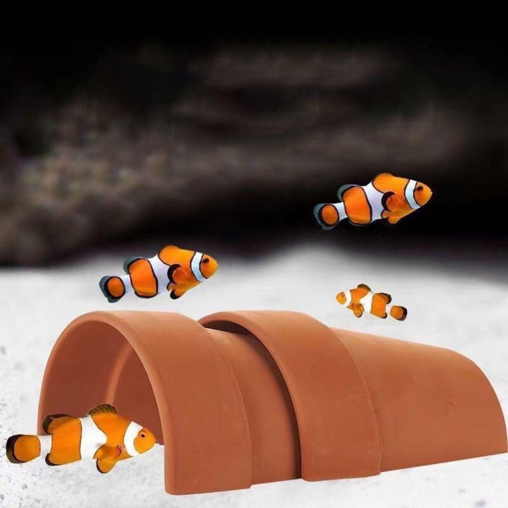 Breathable Fish Shrimp House Ceramics Crab Safe House Fish Spawning Cave  Aquarium Decor