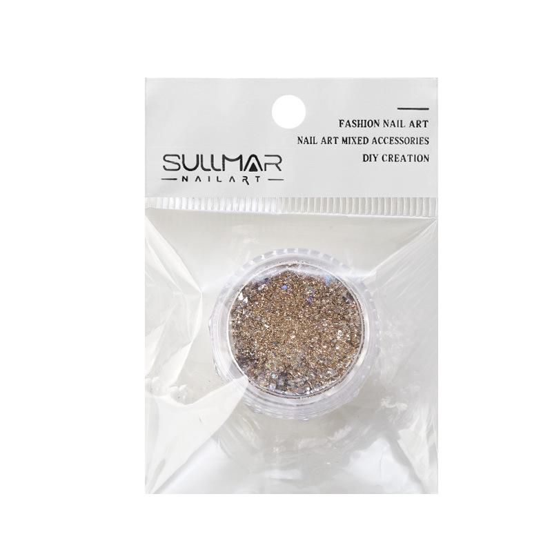 Gold Digger Pink Glitter Mix & Iridescent Nail Sequins for Nail Art