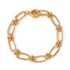 Minimalist Gold Plated Color Retention Neutral Thick Chain Handmade Plain Bracelet