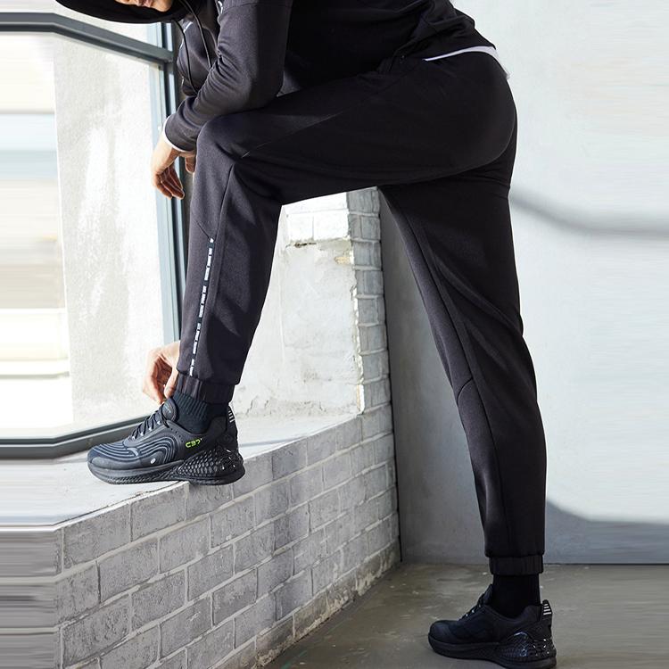 Anta Dynamická technologie Pletené zúžené sportovní kalhoty Pánské spodky Černá 952137734-2