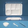 LIJIA FITMENT White Melamine Divided Canteen Plate