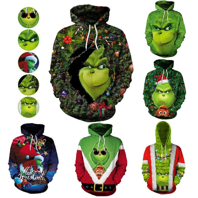 Men New The Hoodies 3d Printed Pullover Sweatshirt Christmas Cosplay Coat