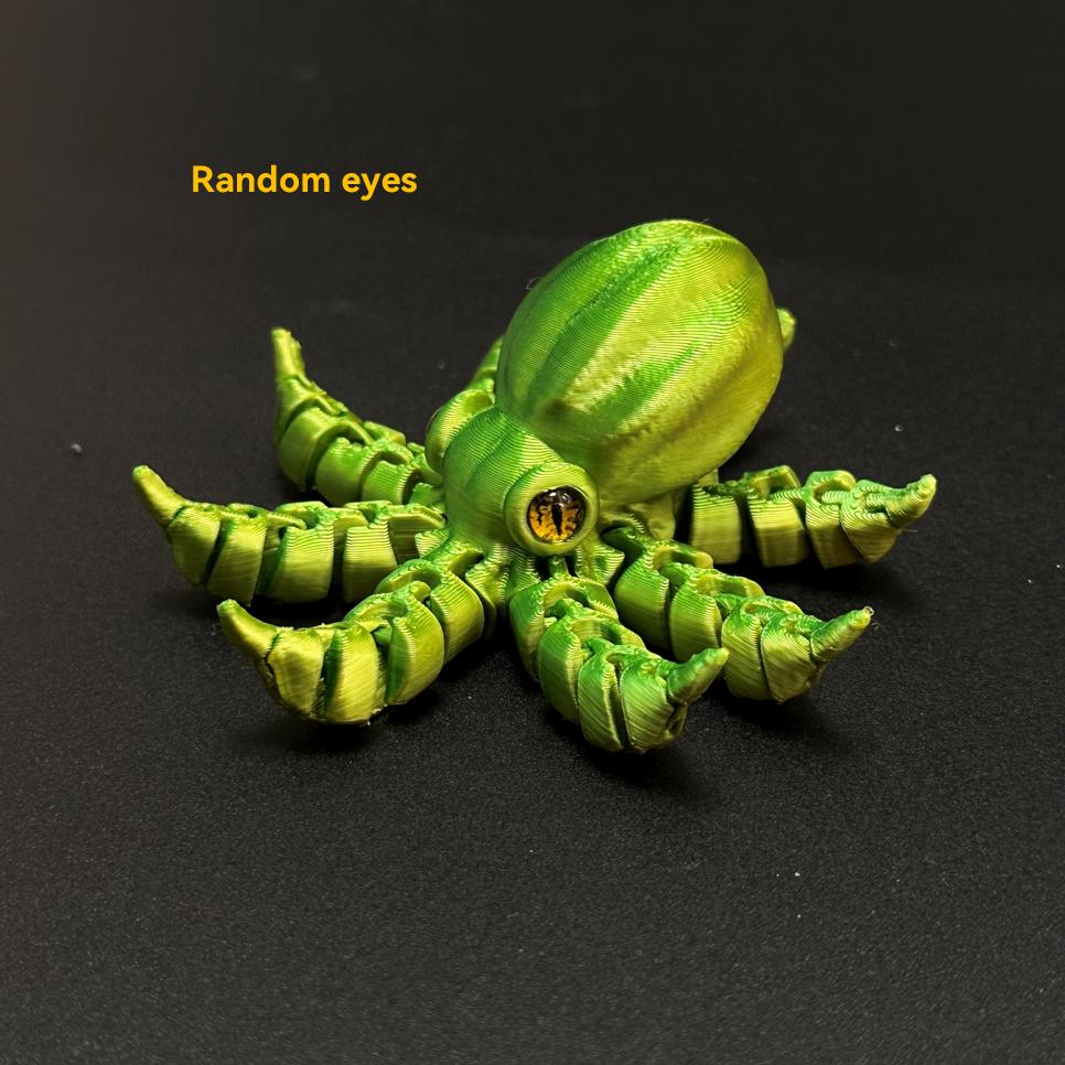 1pc Banana-Inspired Jointed Octopus Car Dashboard Ornament Sculpture, Colorful Car Ornament Collectible, Unique Banana Design