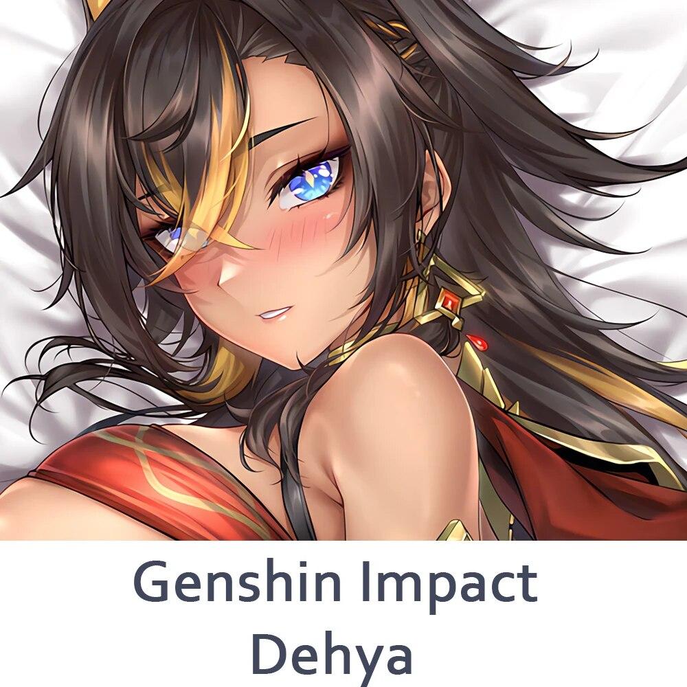 Genshin Impact Dehya Cosplay Anime Spiel Kissen Fall Dakimakura Umarmt Körper Kissenbezug Otaku Kissen Kissen Abdeckung