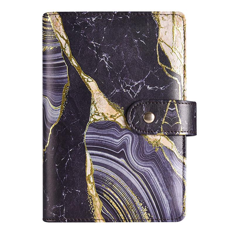 Cross-border Exclusive A6 Gold Foil Macaron PU Leather Hobonichi-Style Budget & Event Planner Notebook