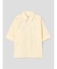Saendeusaundeu (Unisex) Solid Crop Short Sleeve Shirt Lemon