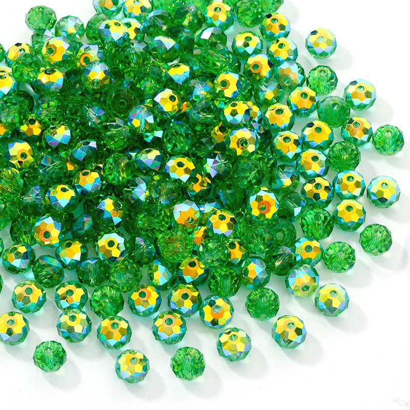 84pcs Czech Faceted Rondelle Beads 8mm AAA Crystal Glass Loose Spacer Beads for DIY Jewelry Bracelet Craft Making Supplies