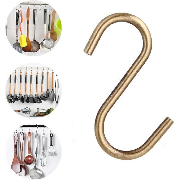 TOPIND 20 Pack 2.4in S Hooks, Steel S Hanging Hooks Heavy Duty Hooks Hanger for Kitchen Work Shop Bathroom Garden, Pan Pot Rack Hooks, Closet Hooks,