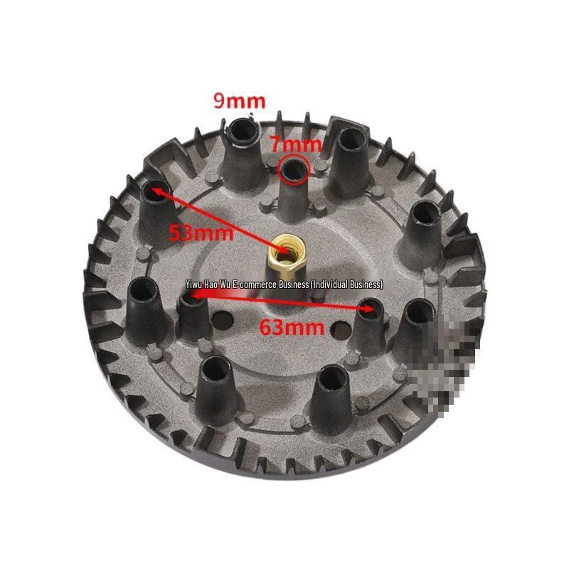 Fierce Fire Stove: Universal Nine-Cavity Burner Head & Fire Cap Set for Gas Cooktops.