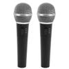 2PCS Wireless Microphone Set ABS Dual Handheld Dynamic Mic System with Receiver for Singing Karaoke