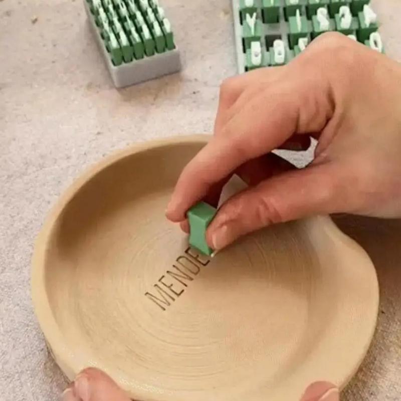 Uppercase Letter Alphabet Clay Seal Embossing Diy Craft Ceramic Artistic Letters Lowercase Letters Portable