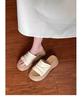Pleated thick-soled outer wear cool slippers women's 2025 summer new fashion versatile casual one-pedal beach slippers