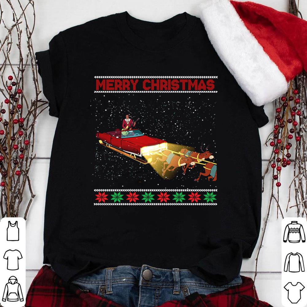 Chuck Berry Happy Christmas Santa Black T-Shirt Cotton Unisex Unisex T-Shirt XXXXL