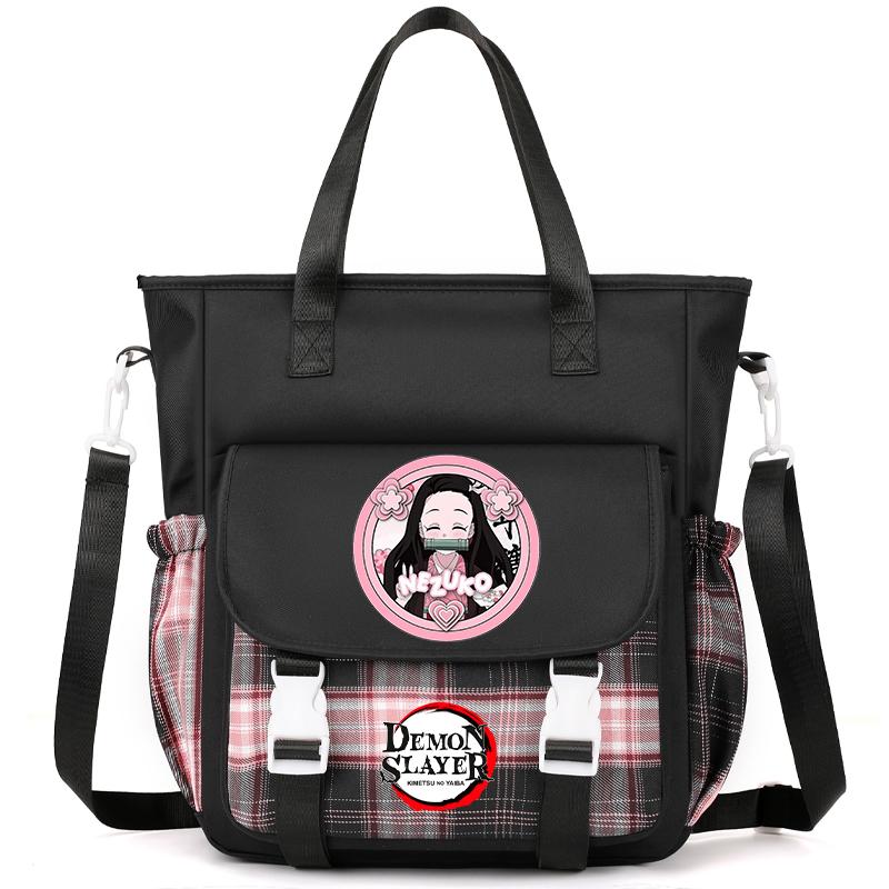 Demon Slayer Tote Bag Crossbody Bag Carrying Bag Shoulder Bag for Teenager Girl Boy Back To School Bag Men Women Leisure Travel Bag Mochila