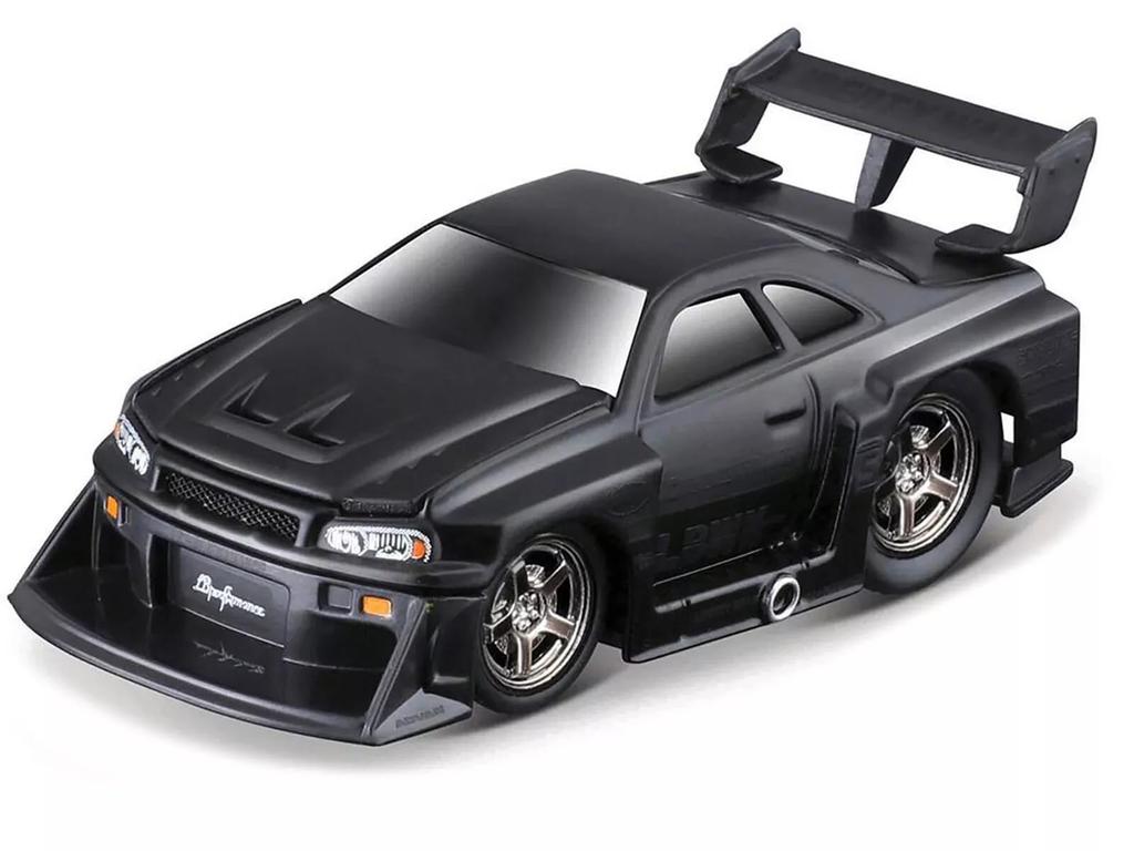 Muscle Machines 1/64 Liberty Walk Nissan GT-R R34 1990 Blackout Edition Muscle Machines LBWK Diecast Car [Parallel Import]