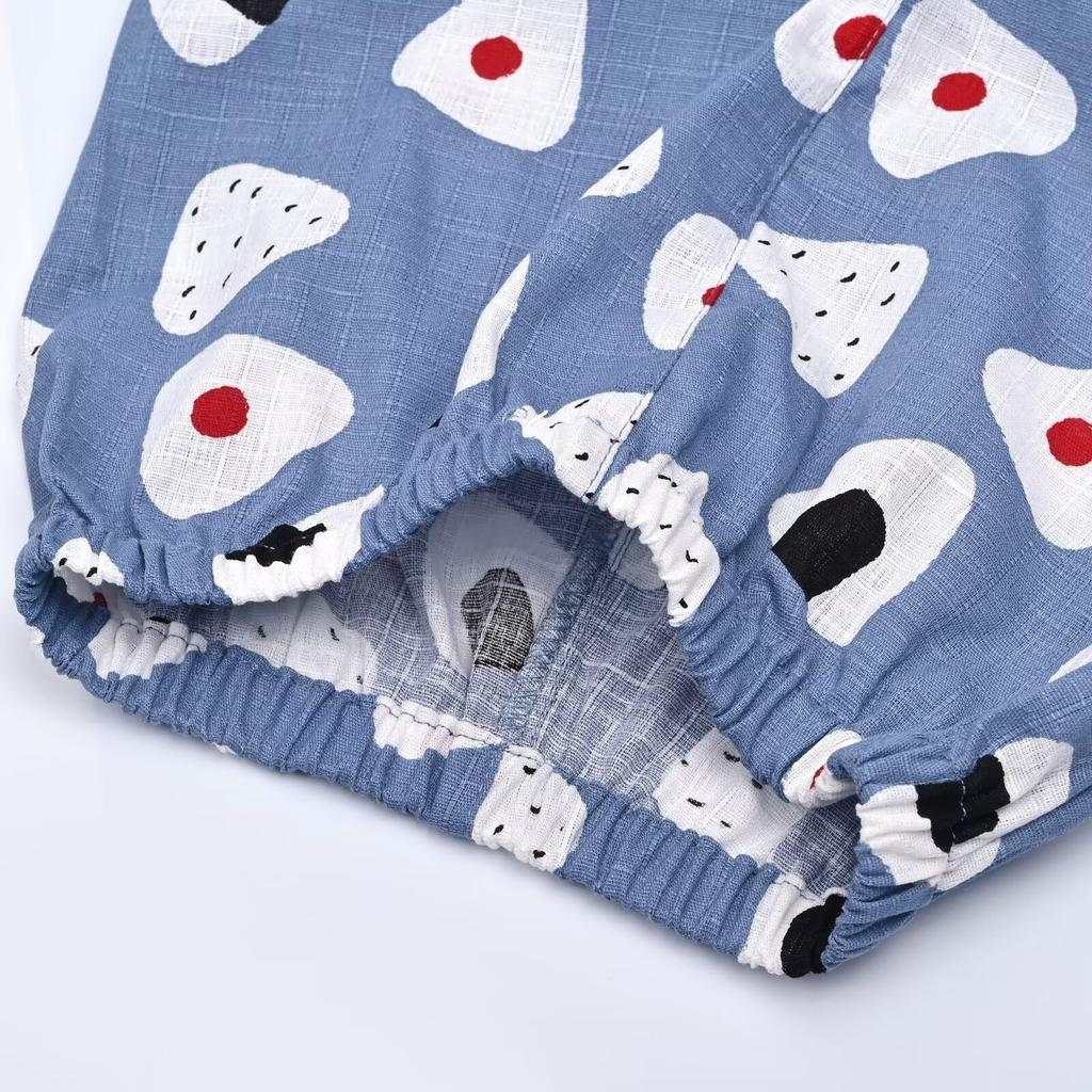 JIUJIUYCL Jinbei Set for Summer Yukata Top and Bottom Lightweight and with Japanese Cute Kimono for Perfect for Summer Fireworks and Evening Cool