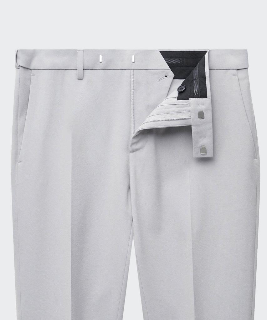 Musinsa Standard Lightweight Tapered Hidden Banding Crop Slacks [Light Gray]