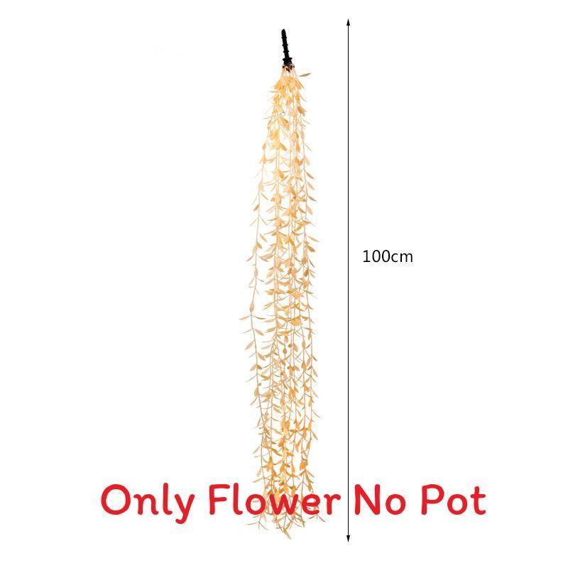 Green Babylonica Salix Plant For Home Event Decoration And Props Photography