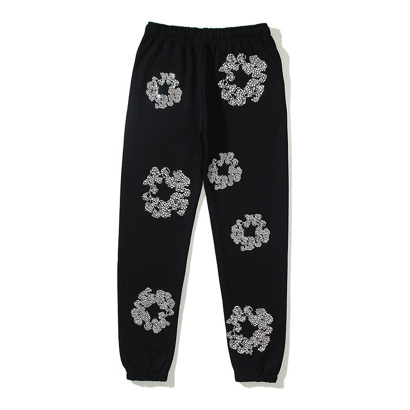 2025 High Street Hip Hop Vintage Kapok Cristal Diamante Fierbinți Fermoar Piept Jachetă Pulover cu Glugă Val