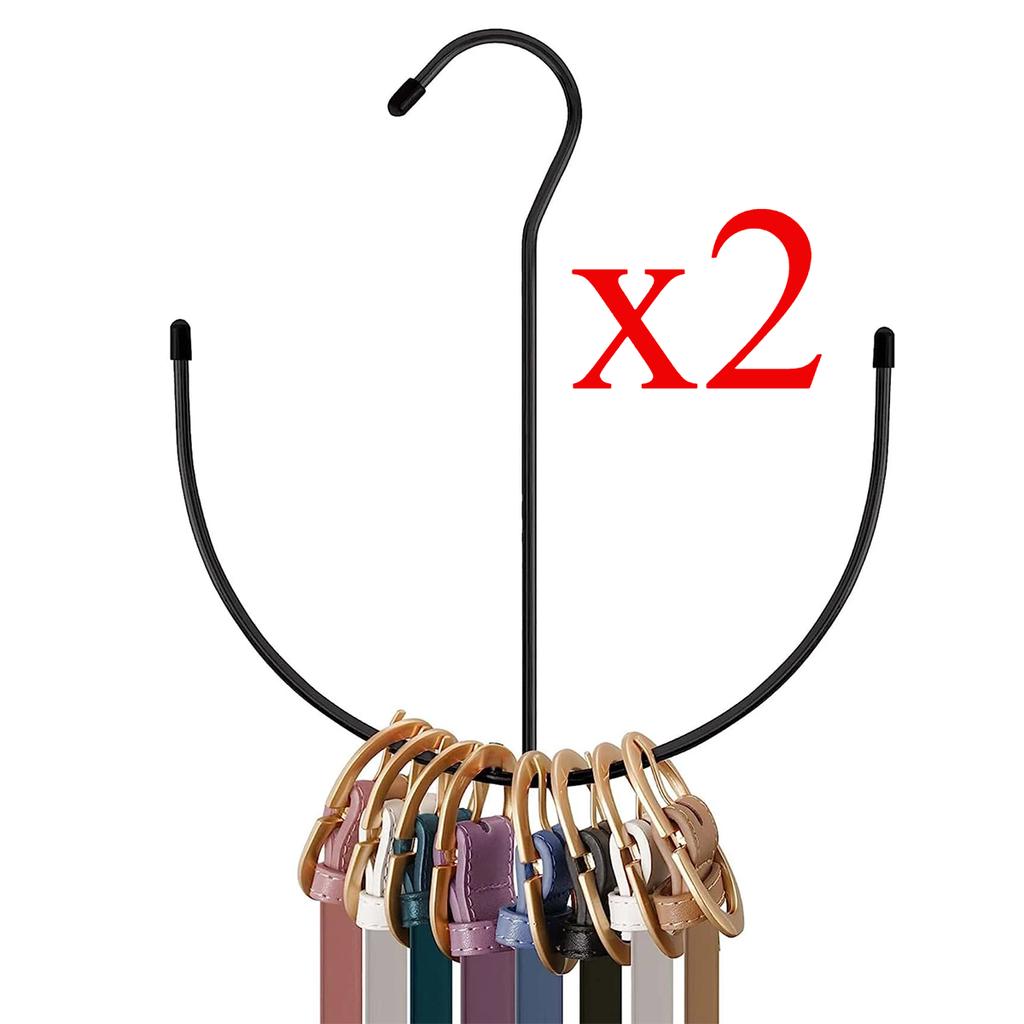 1pc Belt Storage Rack U Shape Multi-Purpose Belt Hanger Stainless Steel Solid Steel Metal Dipped Sorting Rack Tie Scarf Hanger