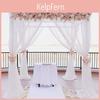 Sheer Tulle Crystal Organza 4pcs Fabric Backdrop Curtains For Wedding Baby Shower Birthday Party Event Decor 10mroll