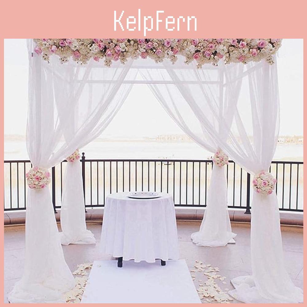 Sheer Tulle Crystal Organza 4pcs Fabric Backdrop Curtains For Wedding Baby Shower Birthday Party Event Decor 10mroll