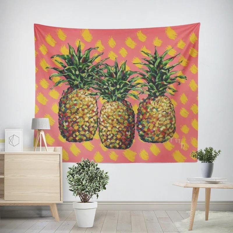 Гобелен для гостиной в офисе с рисунком ананаса — фото 11