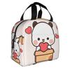 Kawaii Dudu Bubu Perzik En Goma Geïsoleerde Lunchtas voor Beer Panda Herbruikbare Thermische Koeltas Voedsel Lunchbox Werk School