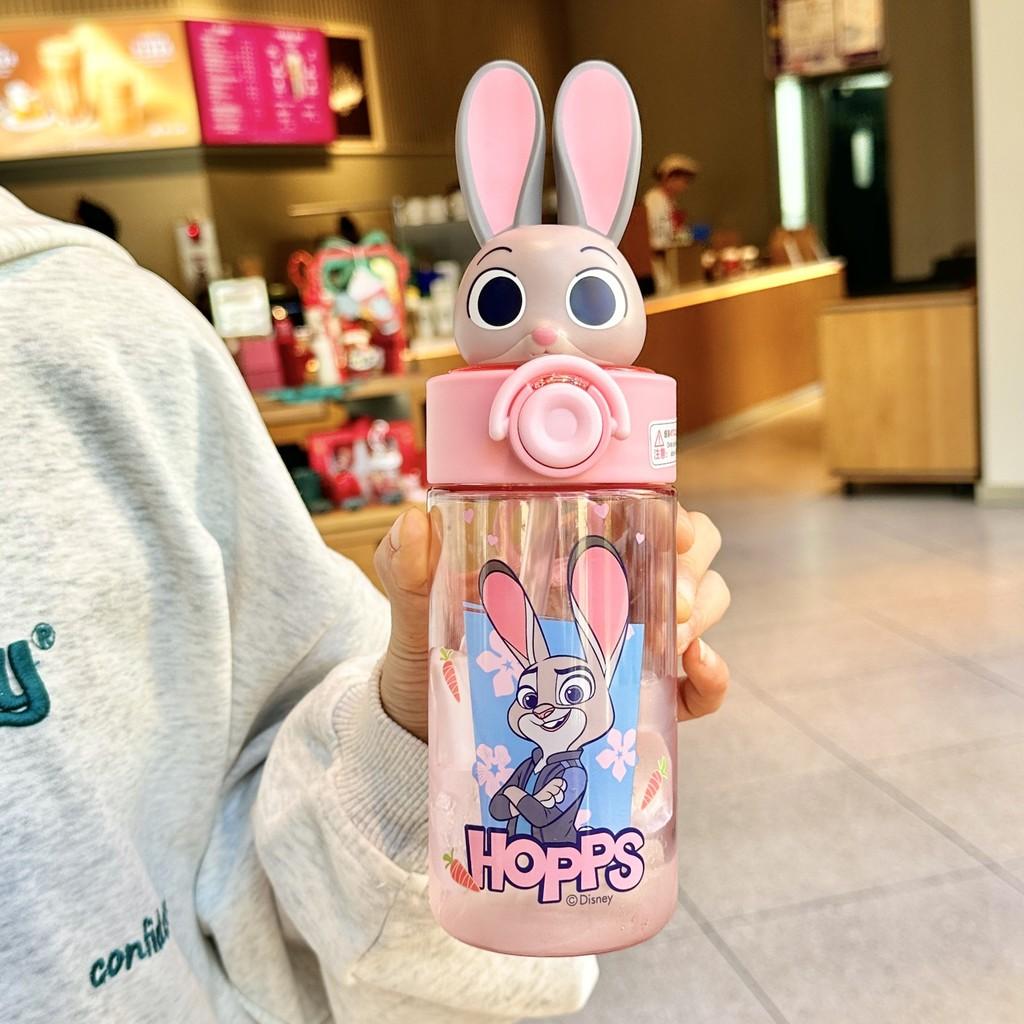 Zootopia Nick And Judy Plastic Straw Cup With Tritan Material For Kids
