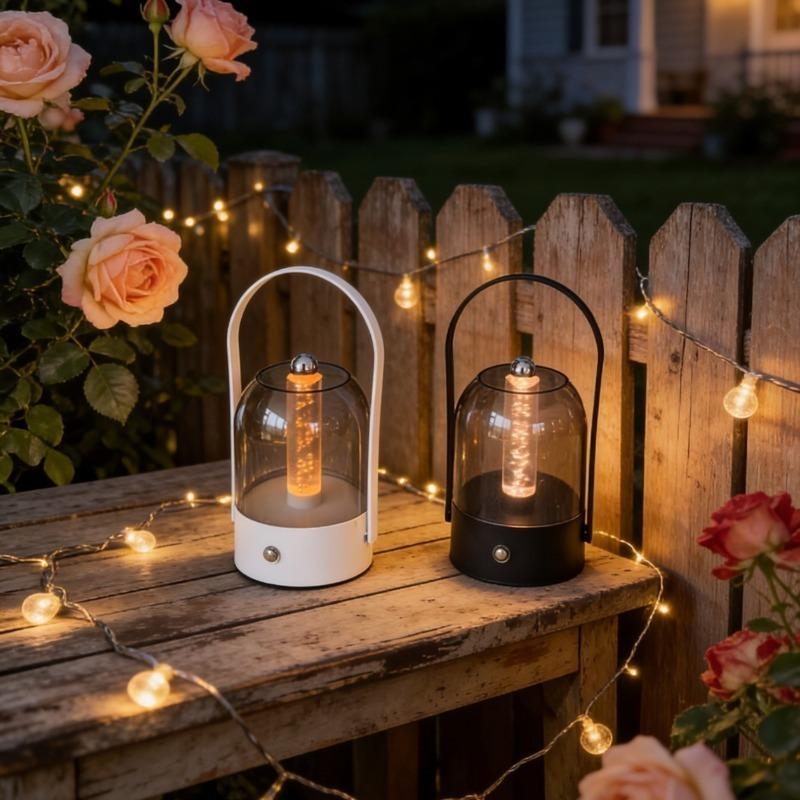 Portable Camping Lantern, Type‑C Rechargeable Dimmable LED Night Light, Indoor & Outdoor Atmosphere Lamp for Camping, Bedroom Home Decor