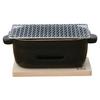 Kamoshika Douguten Tabletop Stove, Ceramic Charcoal Stove, Square, Small, Compact, Made In Japan, Black