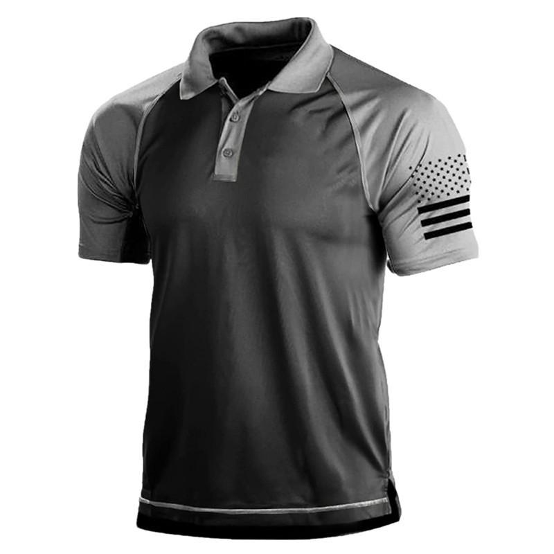 Herren Kurzarm-Poloshirt, Polokragen, bedruckt, Golfbekleidung, Herren, lässige Poloshirts