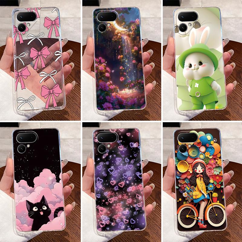 For Tecno Pova Curve 2 5G LK7K Case Luxury Cute Love Rabbit Funny Clear Soft Silicone Back Cover Techno Pova Curve 2 Phone Case