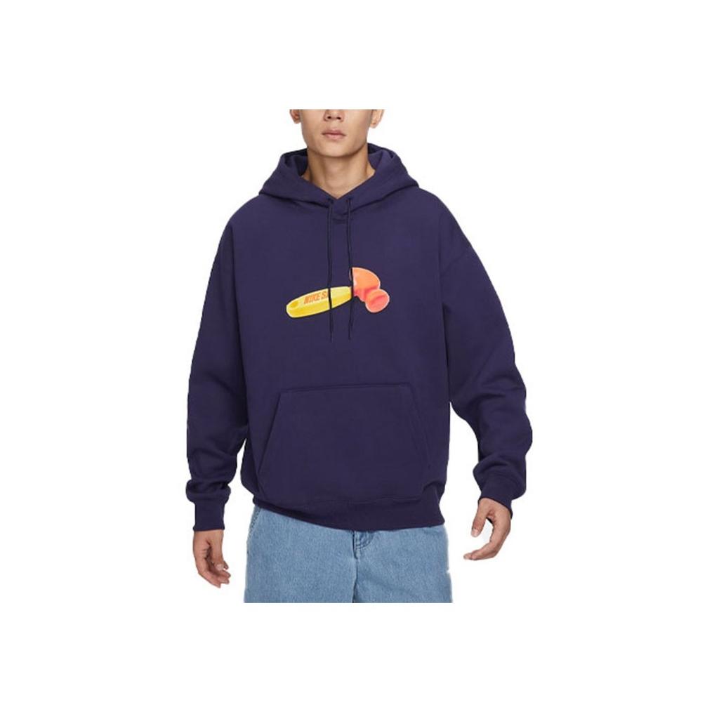 Nike Hammer Print Casual Hoodie Loose Long Sleeve Sweatshirt Men Tops Purple FQ2193-555