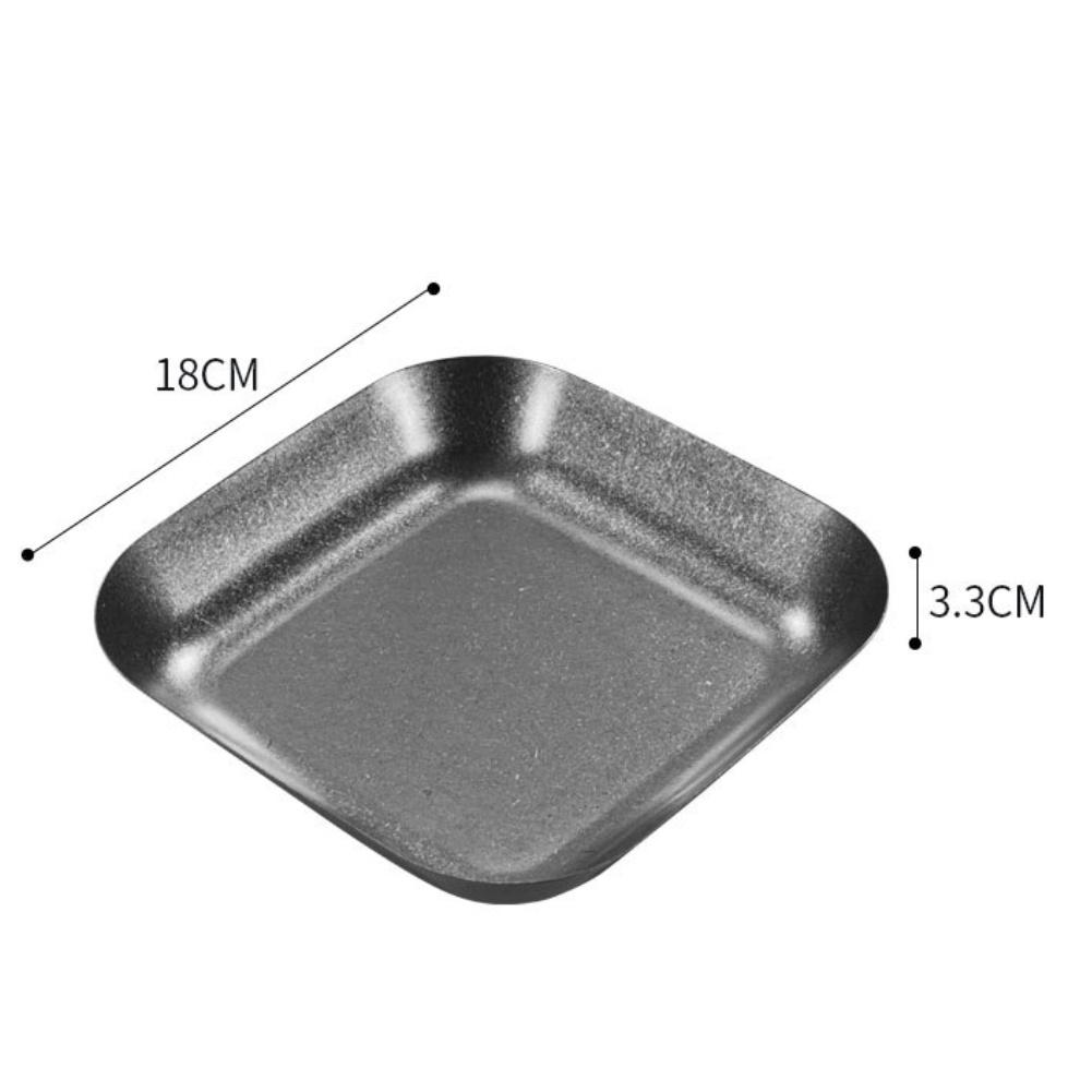 For Home Dining Retro Snack Tray Metal Serving Plate Versatile Serving Tray For Snacks Snack Tray Silver Aged Finish