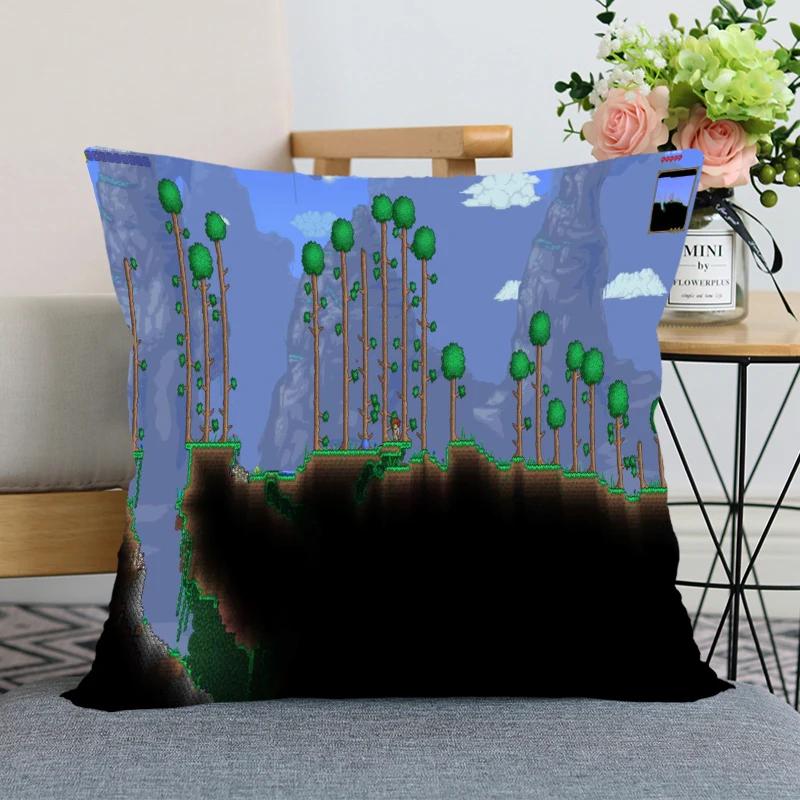 New Nice Terraria Anime Pillow Cover Bedroom Home Office Decorative Pillowcase Square Zipper Pillow case Satin Soft Cover
