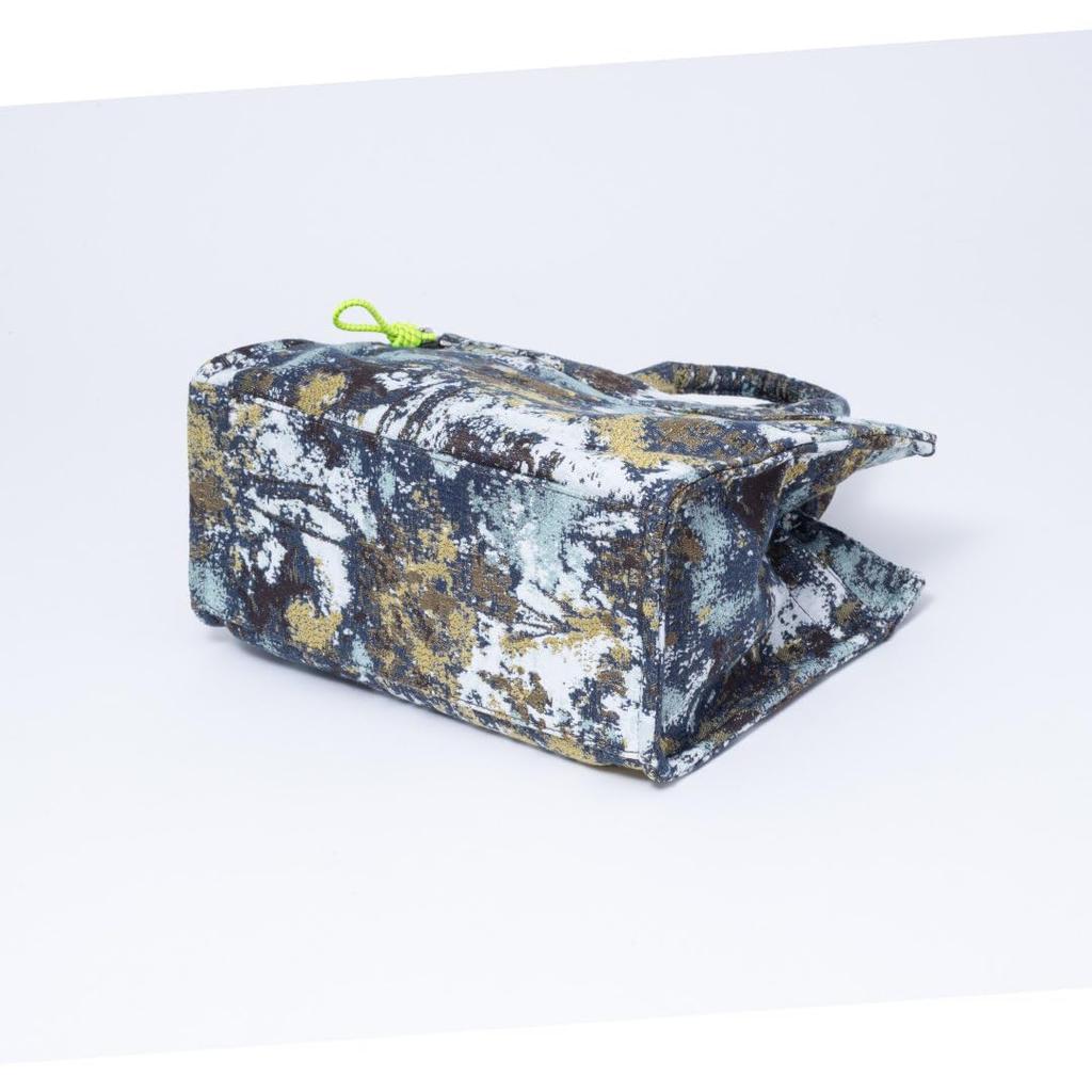 MANIUNO Kwadratowa Mini Torba Tote MANIUNO NOVATEX Unisex Mini Torba Tote Włoska Odporna na Ścieranie Kamuflaż (S) [MANIUNO] Torba, Tkanina, Teksturowana, Odporna,