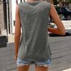 Women's V-neck Casual Fashion Loose Versatile Vest Sleeveless T-shirt With Pockets