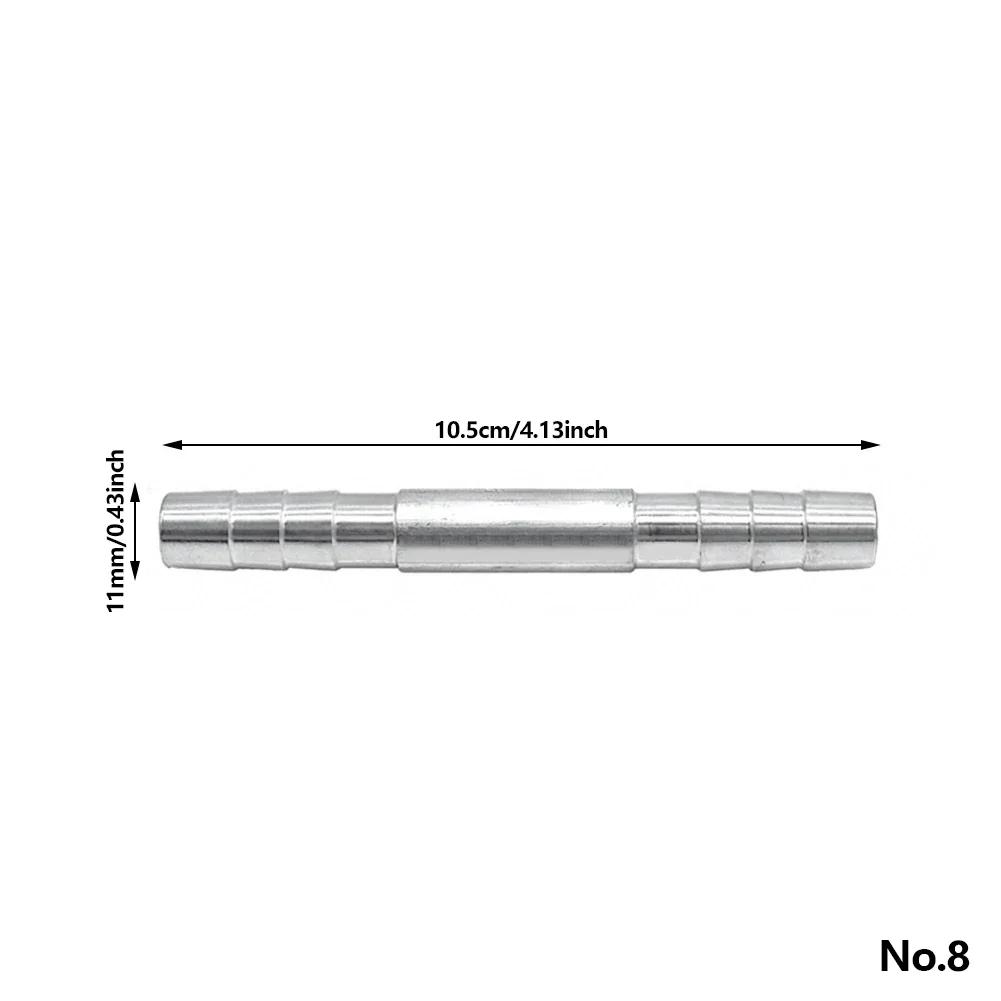 1pcs A/C Refrigerant Hose Barb Fitting 3/8 1/2 5/8 3/4 Straight Splice Push In Fitting Aluminium #6 #8 #10 #12 Car Accessories
