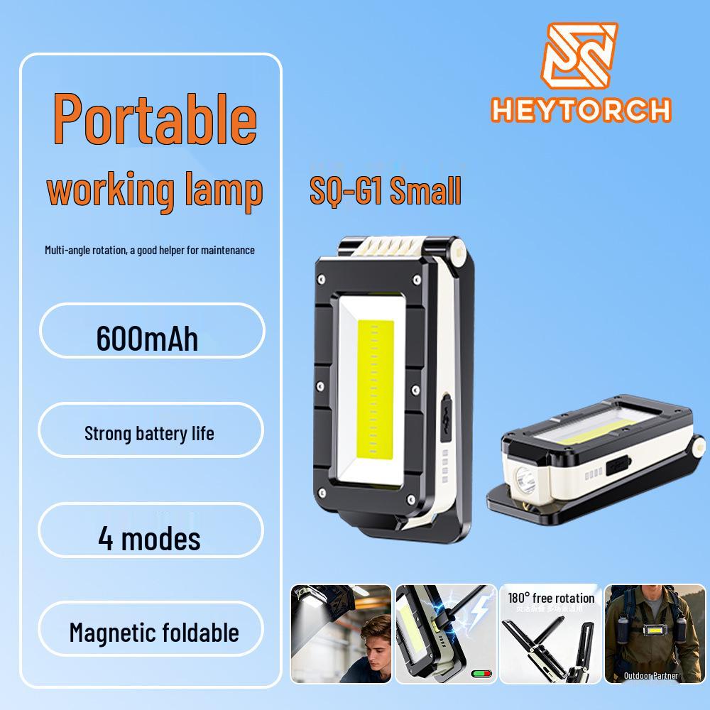 Portable Outdoor Work Light: Foldable, High Brightness, Magnetic, Multi-Light Source for Camping and Inspections