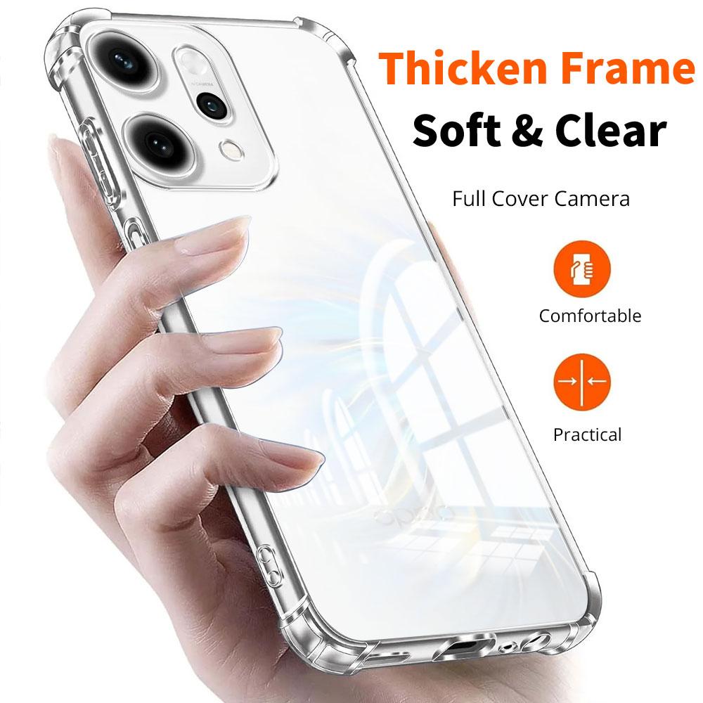 Phone Case OPPO Reno 14 Pro 14 F Case Airbag Soft Silicone Clear Shockproof Back Cover For OPPO Reno 14F reno14 Protect Funda