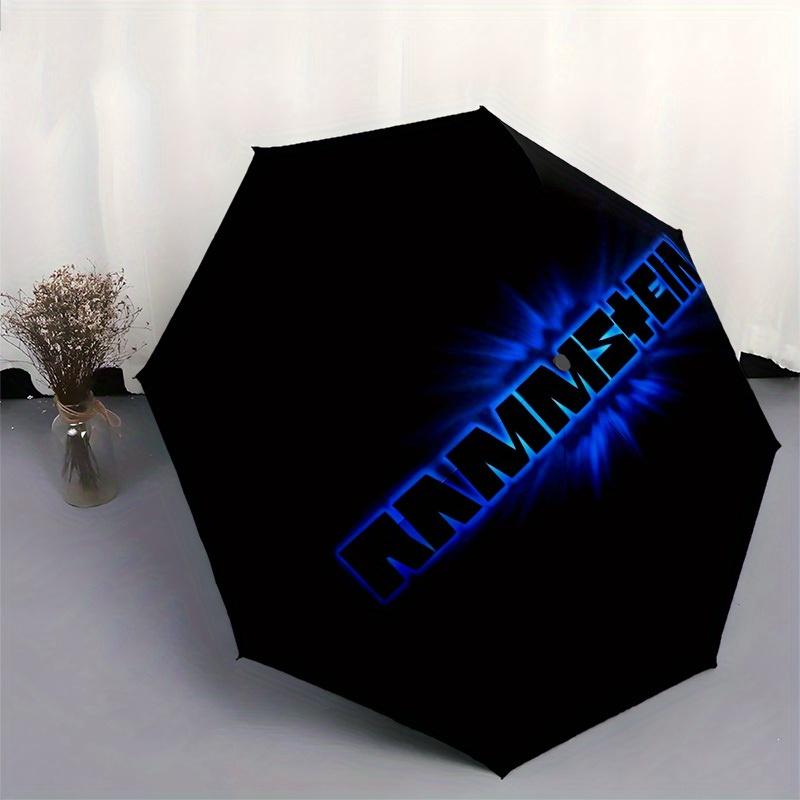 1pc Rammstein Band Logo Umbrella with Plastic Handle,Suitable for All Seasons Home Travel Outdoor UmbrellaM1007