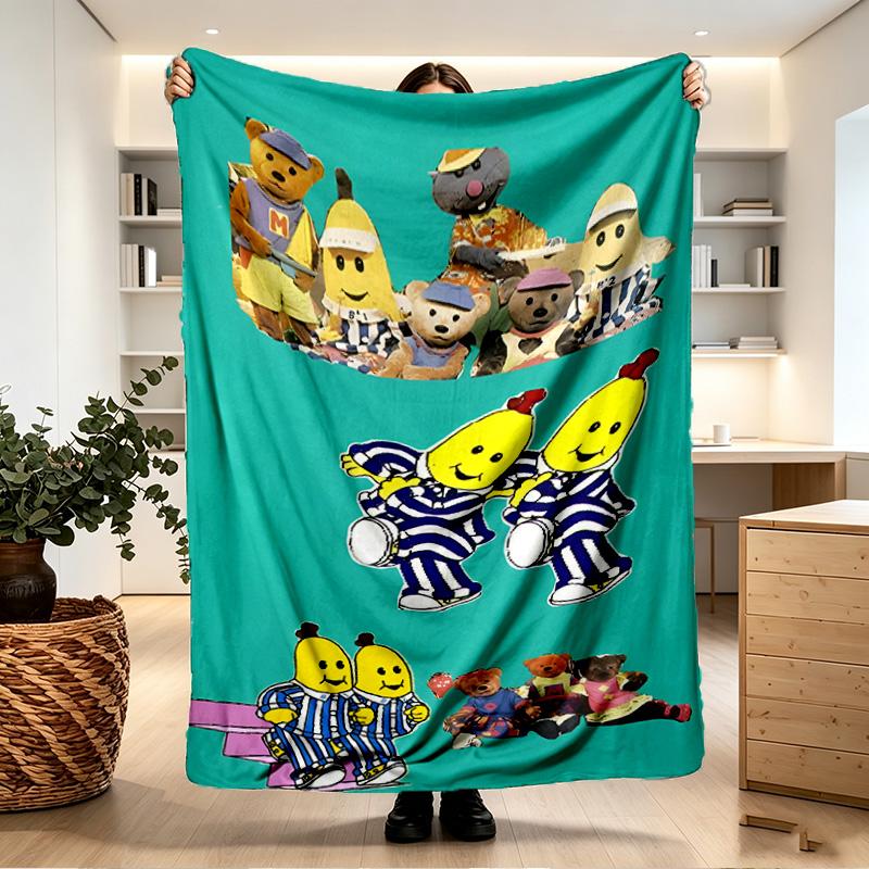 Bananas in Pyjamas Druckdecke - Weich & Bequem, für Schlafzimmer, Reise, Sofa, Heimdekoration - Geburtstags-Weihnachtsgeschenk für Freund