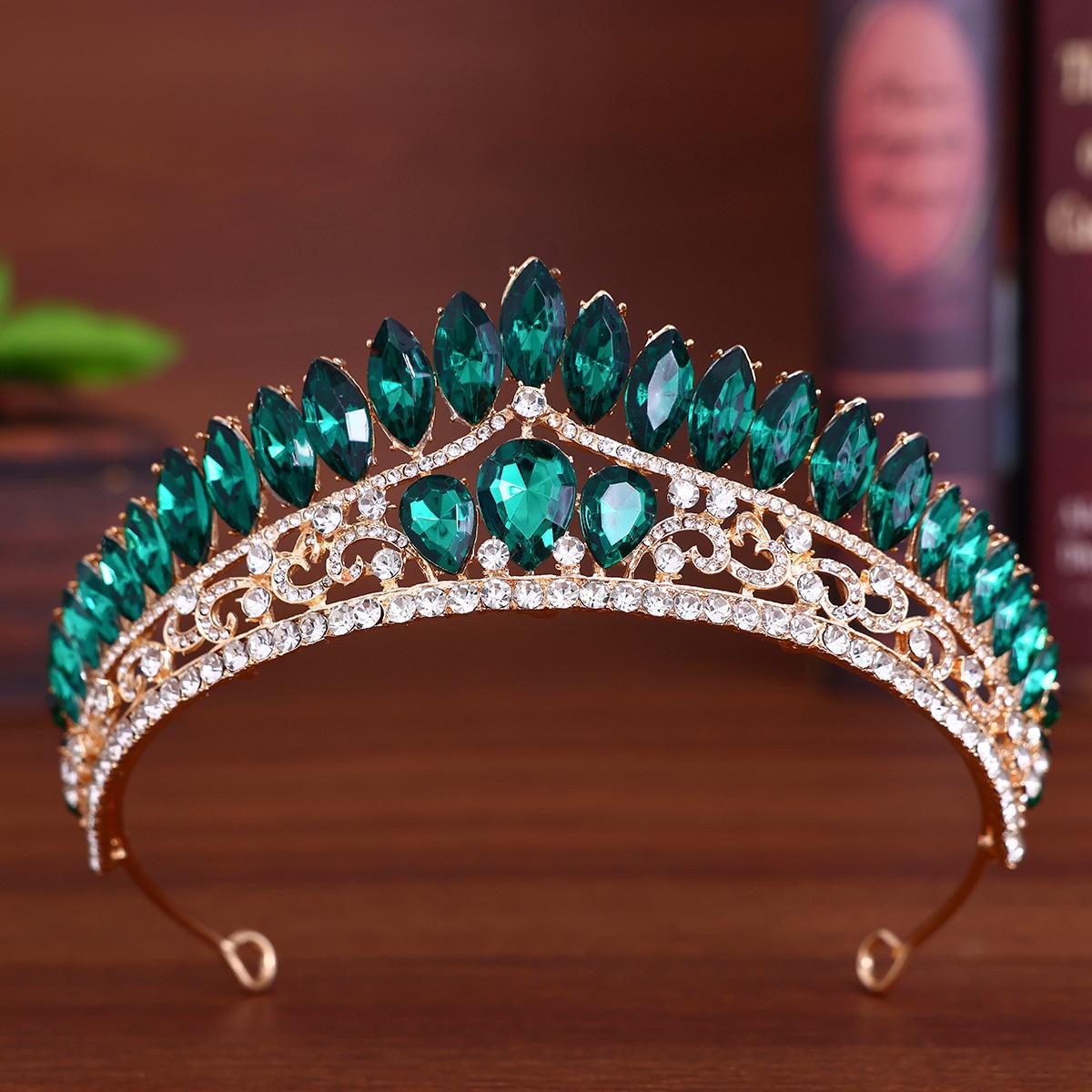 

Корона невесты Головной убор Сплав Конский глаз Водяной бриллиант Корона Свадебный аксессуар для волос Свадебное платье Вечернее платье Резинка для волос Повязка для волос Аксессуар