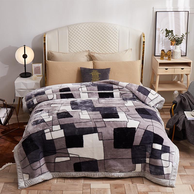 Winter Raschel Double-Layer Coral Fleece Blanket - Super Soft Wedding Gift