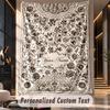 Floral Elegance 16 Theme Wall Tapestry Customized With Name Text Personalized Hanging Tapestry For Bedroom Living Room Decor