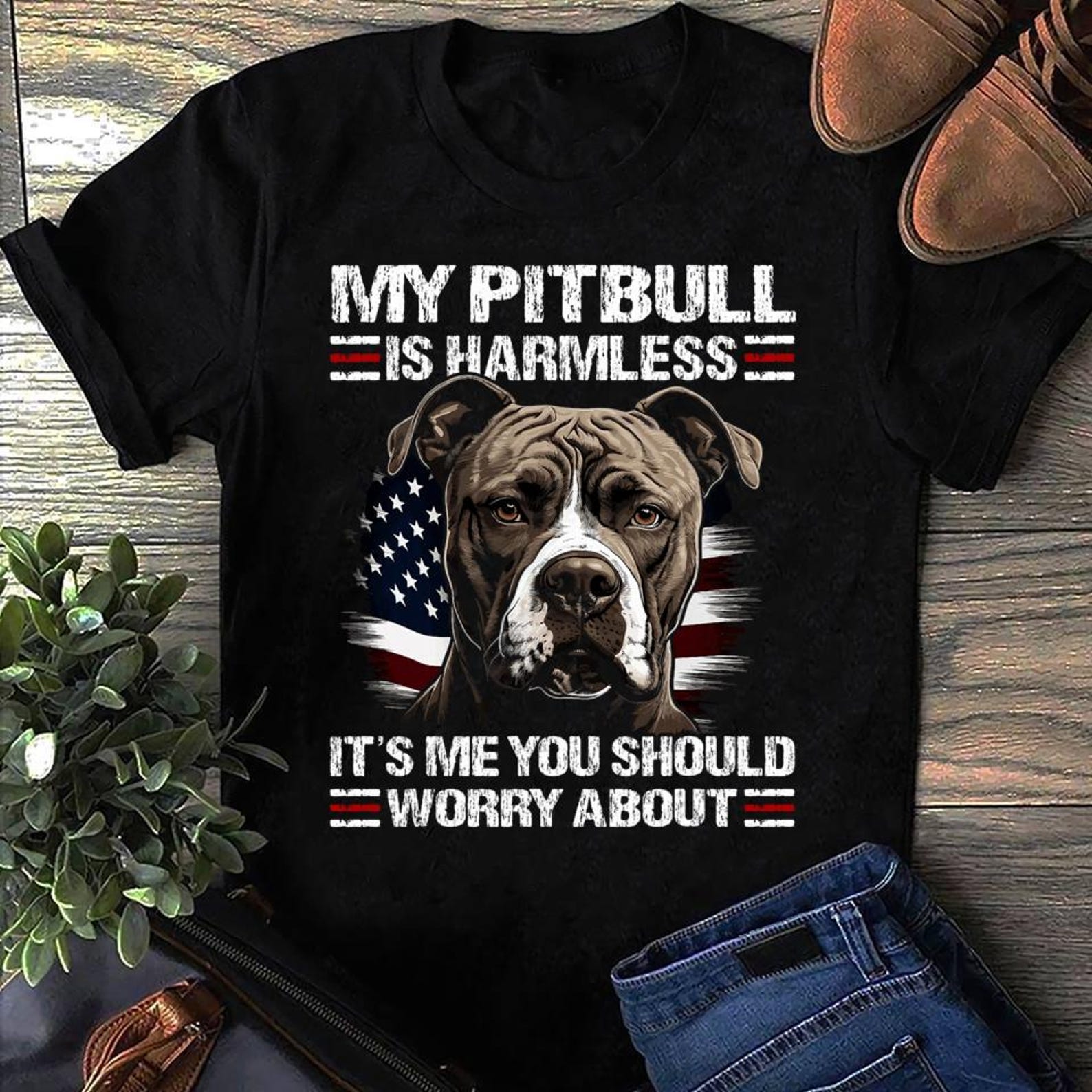Pitbull American Pitbull Cool Strong Pitbull T Shirt - Gift for Dog Lovers - Funny Dog - Mother s Day - Pitbull Mom M